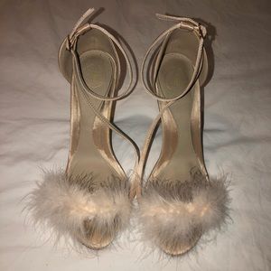 BABY PINK STRAPPY BOA HEELS SZ 8.5/9